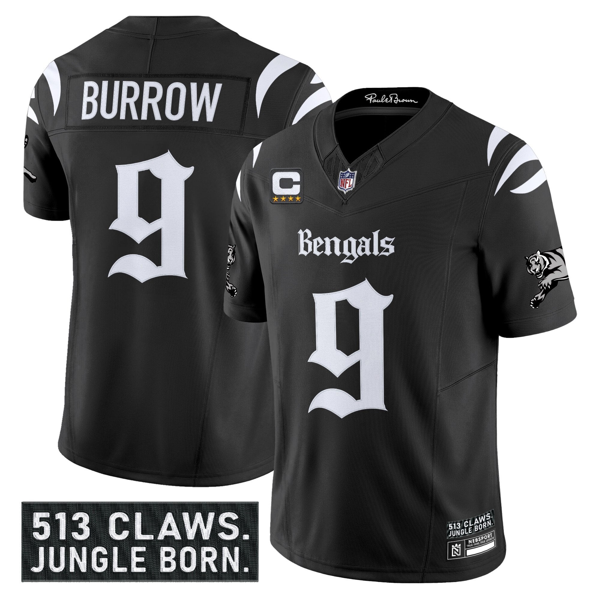 Men’s Cincinnati Bengals ‘Gothic Jungle Shadows Edition’ Vapor Limited Jersey – All Stitched