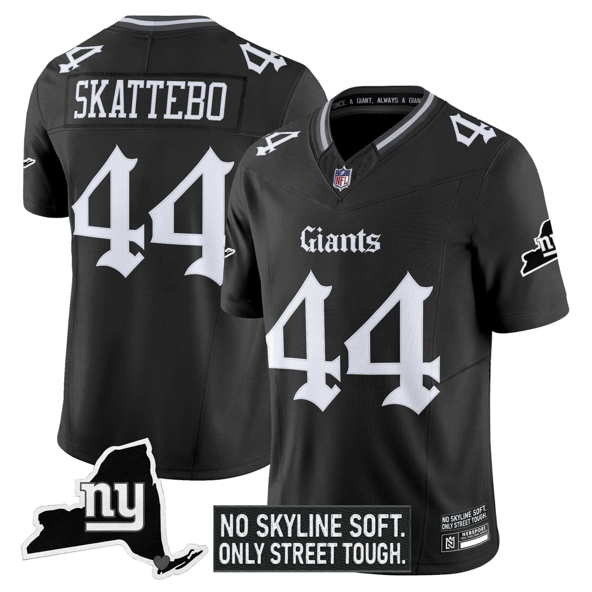 Men’s New York Giants ‘Gothic Gotham Edition’ Vapor Limited Jersey – All Stitched