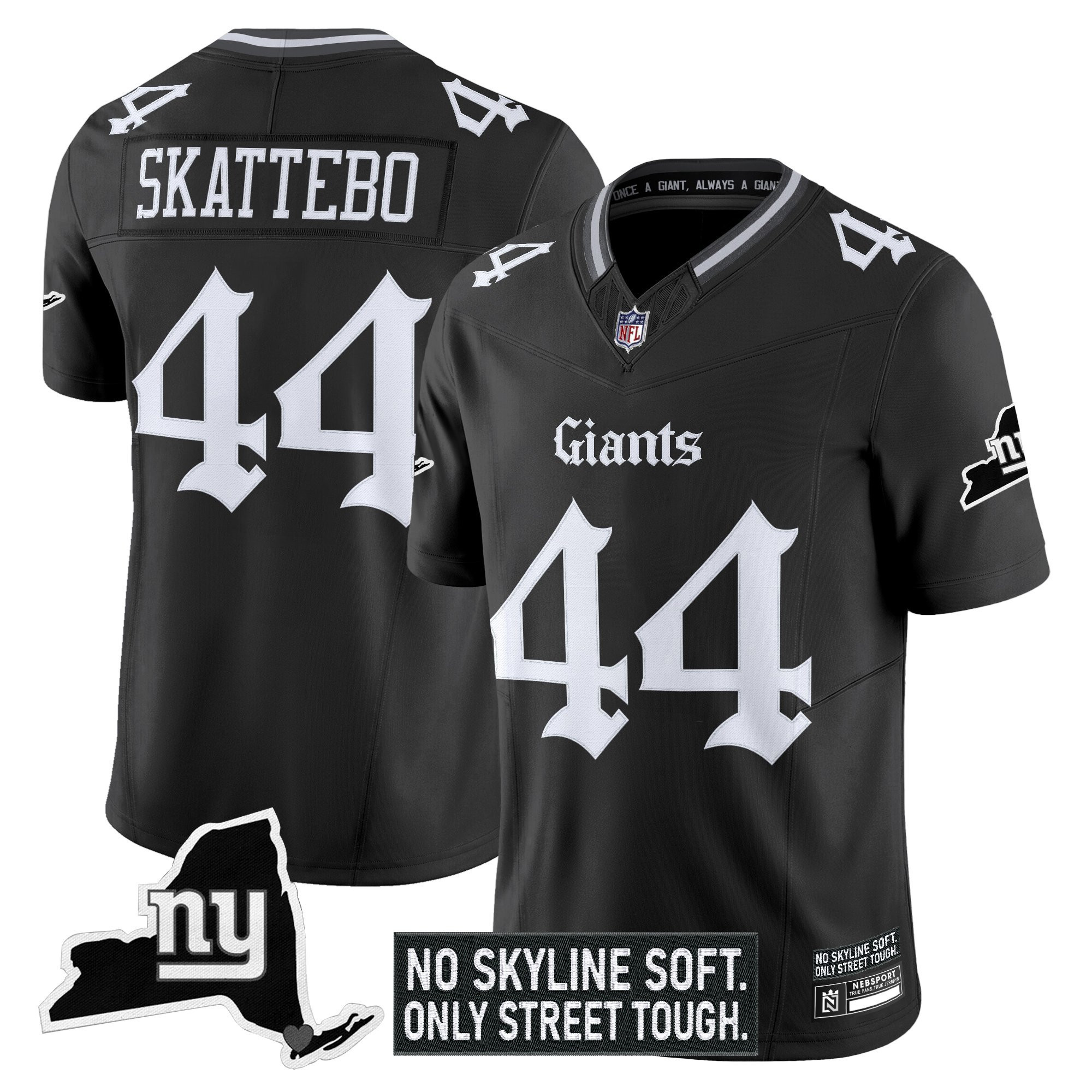 Men’s New York Giants ‘Gothic Gotham Edition’ Vapor Limited Jersey – All Stitched