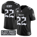 Men’s Baltimore Ravens ‘Gothic Nevermore Edition’ Vapor Limited Jersey – All Stitched