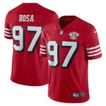 San Francisco 49Ers 75Th Anniversary Throwback Scarlet Jersey – All Stitched
