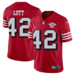 San Francisco 49Ers 75Th Anniversary Throwback Scarlet Jersey – All Stitched