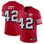 San Francisco 49Ers 75Th Anniversary Throwback Scarlet Jersey – All Stitched