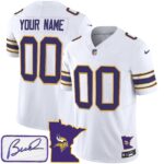 Vikings Bud Grant Patch Classic Limited Custom Jersey V2 – All Stitched