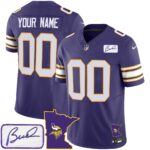Vikings Bud Grant Patch Classic Limited Custom Jersey V2 – All Stitched