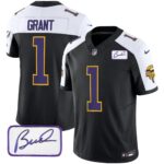Men’s Vikings Bud Grant Patch Classic Limited Jersey V3 – All Stitched