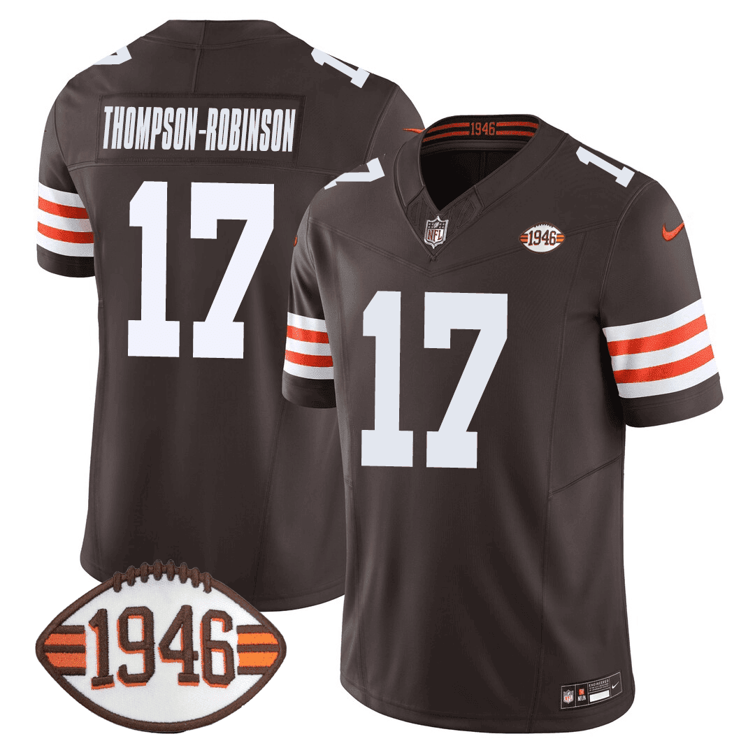 Men’s Cleveland Browns Limited Jersey – 75th Anniversary + Ohio States Location Patch