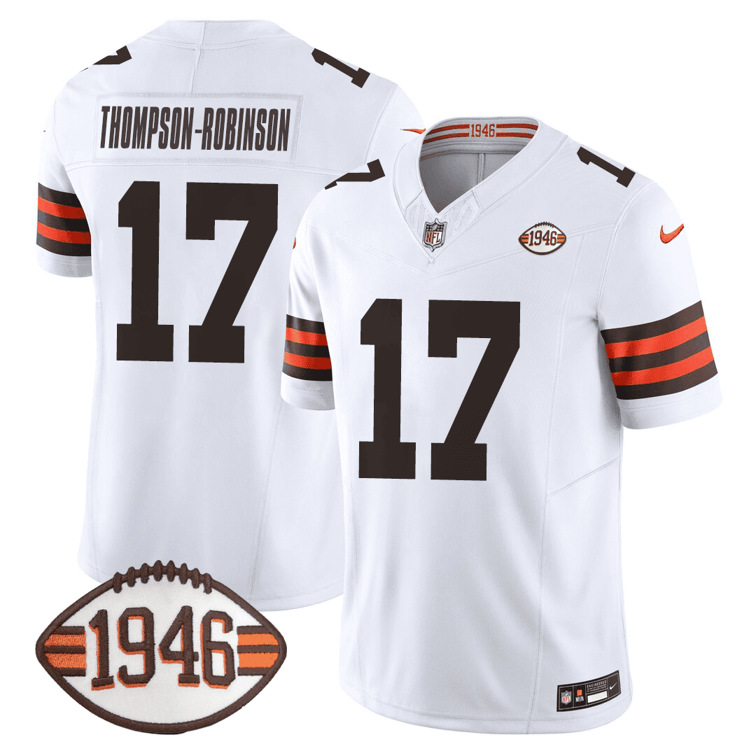Men’s Cleveland Browns Limited Jersey – 75th Anniversary + Ohio States Location Patch