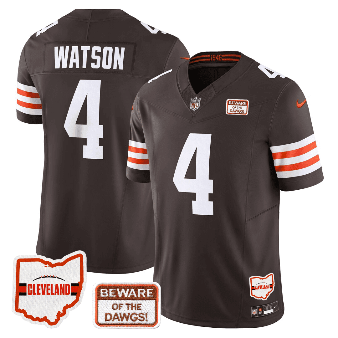 Men’s Cleveland Browns Limited Jersey – 75th Anniversary + Ohio States Location Patch