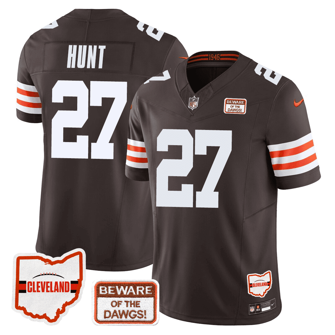 Men’s Cleveland Browns Limited Jersey – 75th Anniversary + Ohio States Location Patch
