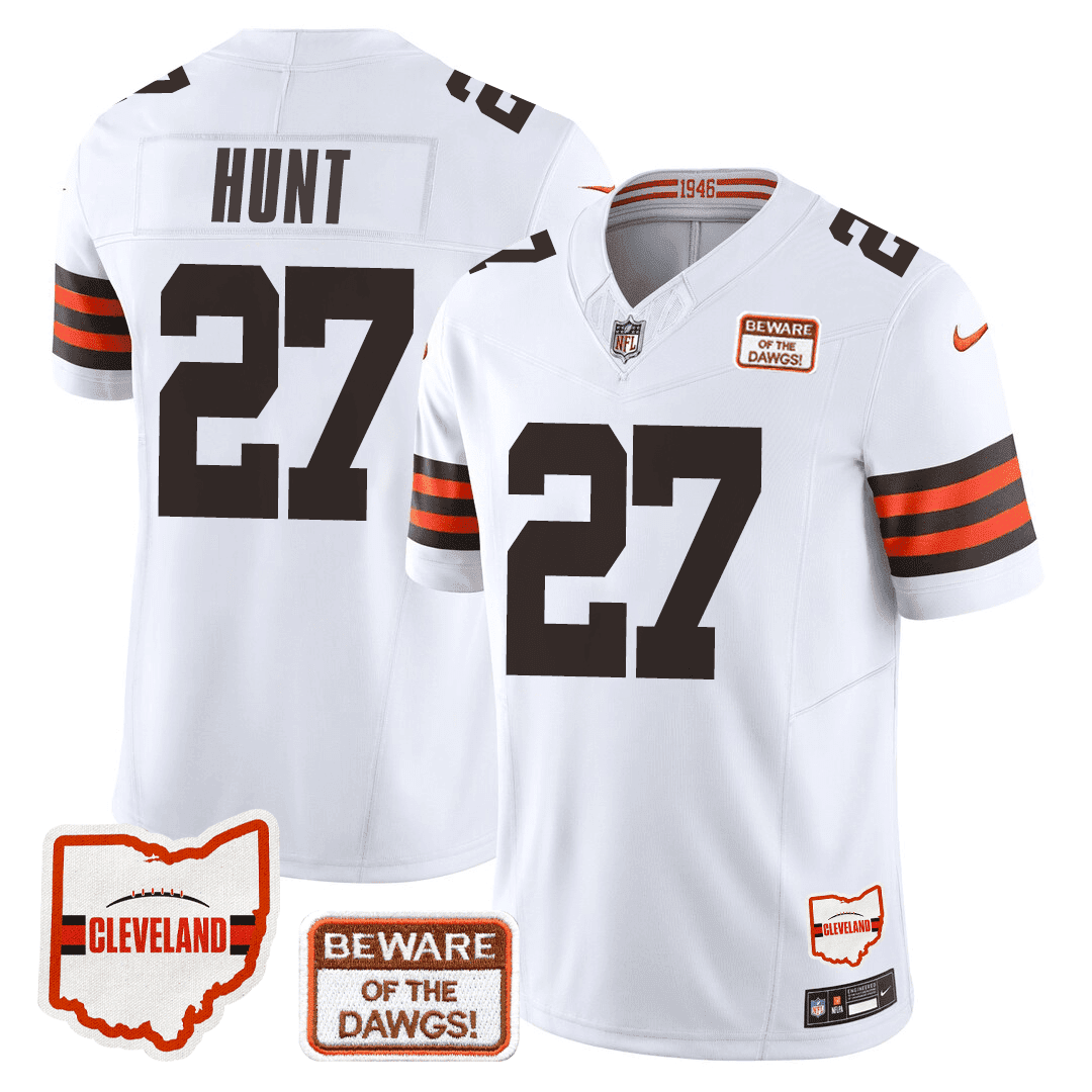 Men’s Cleveland Browns Limited Jersey – 75th Anniversary + Ohio States Location Patch