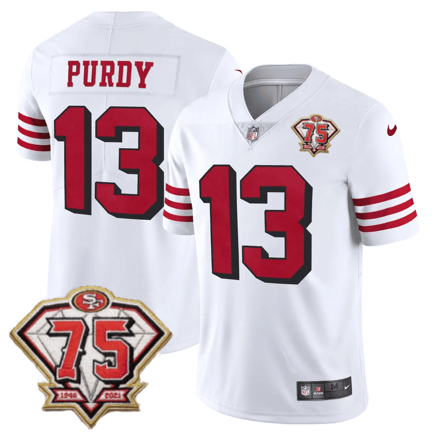 San Francisco 49Ers 75Th Anniversary Color Rush Jersey – All Stitched