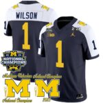 Men’s Michigan Wolverines CFP 2023 National Champions Patch Vapor Jersey – All Stitched