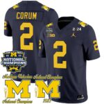 Men’s Michigan Wolverines CFP 2023 National Champions Patch Vapor Jersey – All Stitched