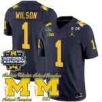 Men’s Michigan Wolverines CFP 2023 National Champions Patch Vapor Jersey – All Stitched