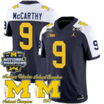 Men’s Michigan Wolverines CFP 2023 National Champions Patch Vapor Jersey – All Stitched
