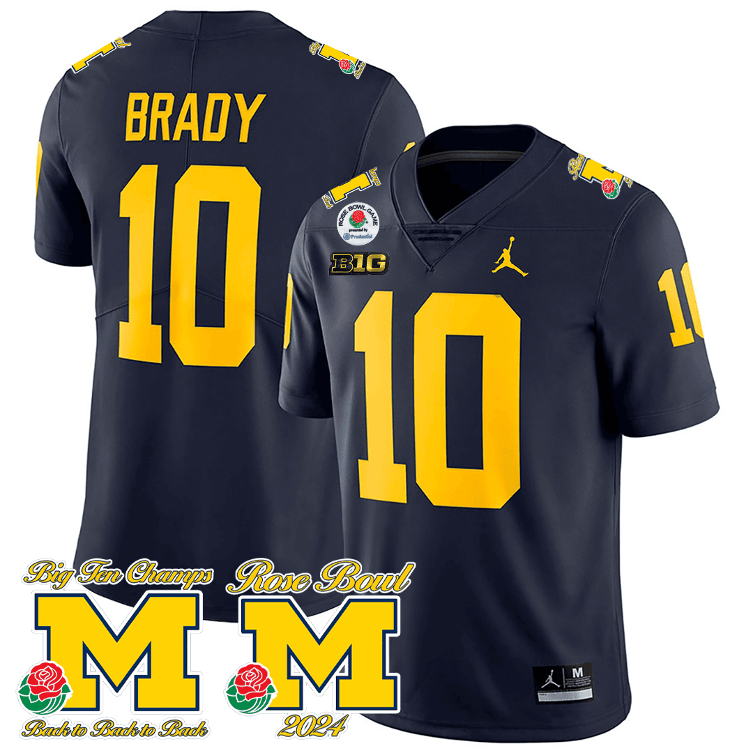 Men’s Michigan Wolverines Rose Bowl Game Jersey – All Stitched