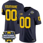 Michigan Wolverines 2023 National Champions Patch Vapor Custom Jersey V2 – All Stitched