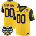 Michigan Wolverines 2023 National Champions Patch Vapor Custom Jersey V2 – All Stitched