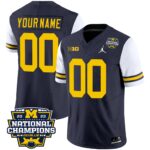 Michigan Wolverines 2023 National Champions Patch Vapor Custom Jersey V2 – All Stitched
