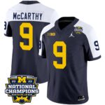Men’s Michigan Wolverines 2023 National Champions Patch Vapor Jersey V2 – All Stitched