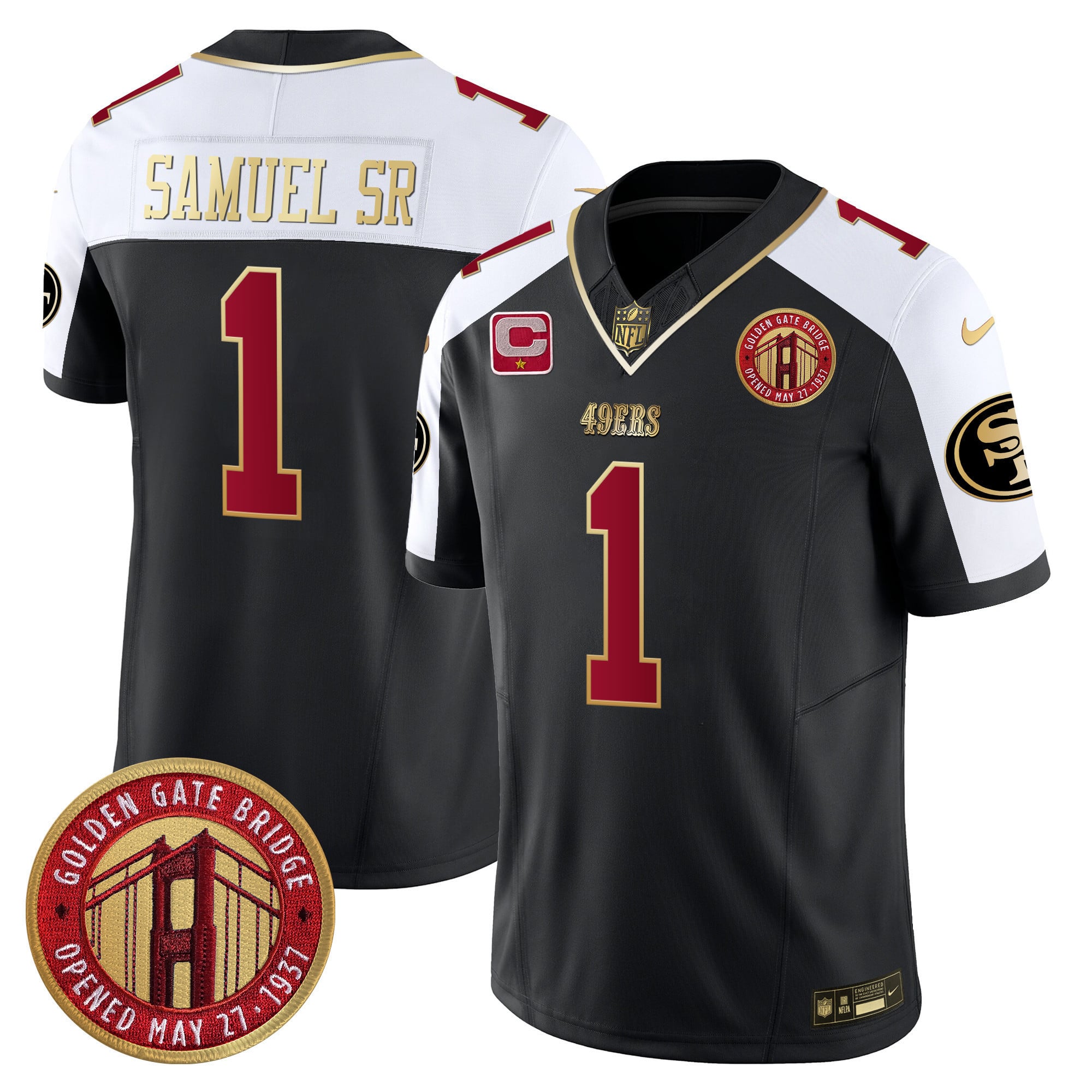 Men’s 49ers Golden Gate Bridge Patch Vapor Limited Jersey – All Stitched
