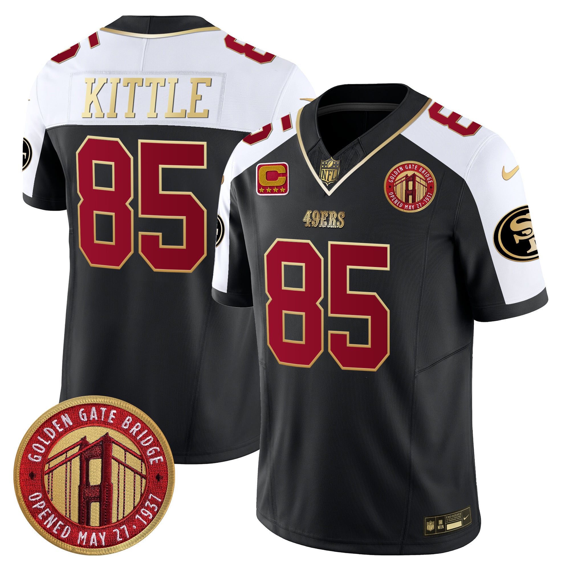 Men’s 49ers Golden Gate Bridge Patch Vapor Limited Jersey – All Stitched