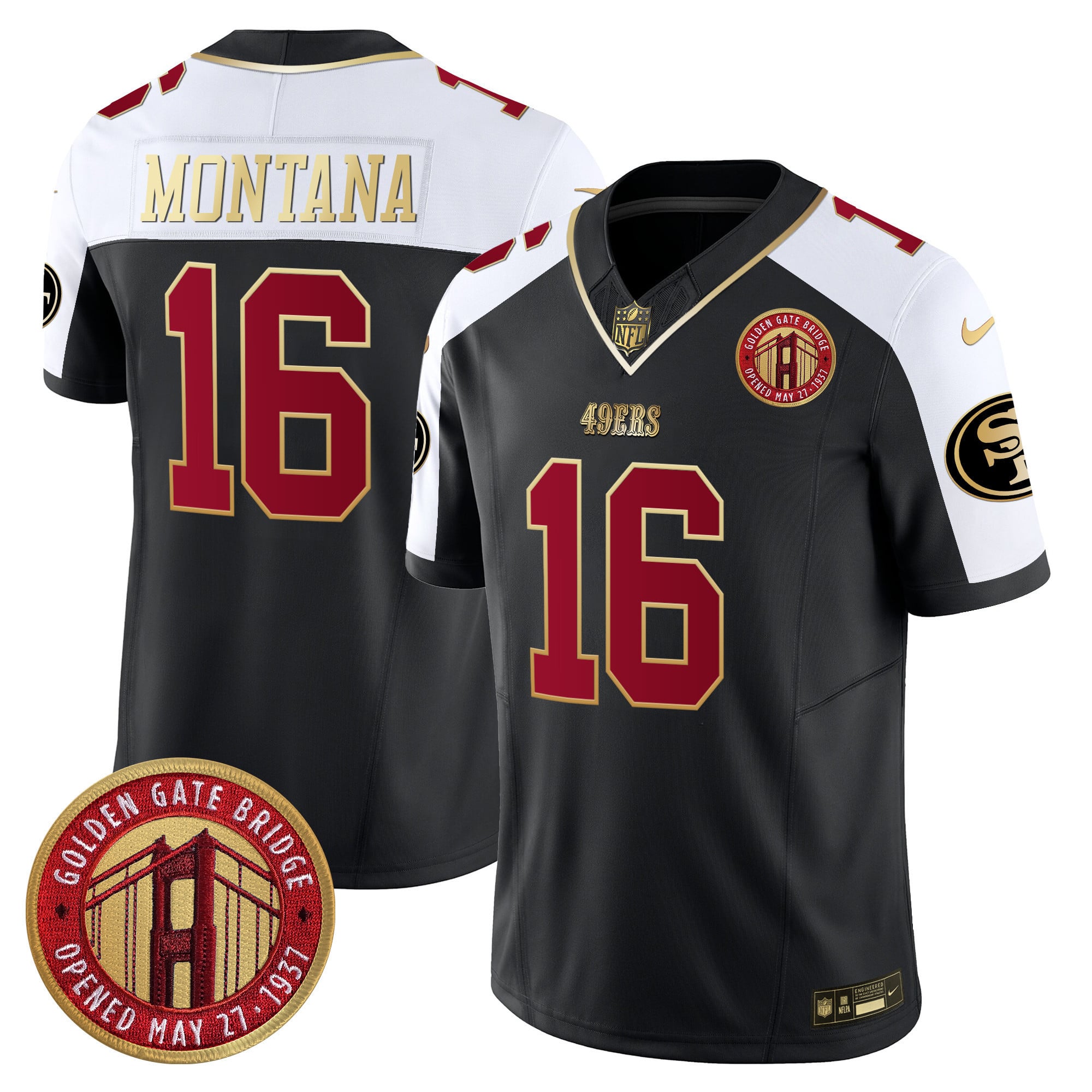Men’s 49ers Golden Gate Bridge Patch Vapor Limited Jersey – All Stitched