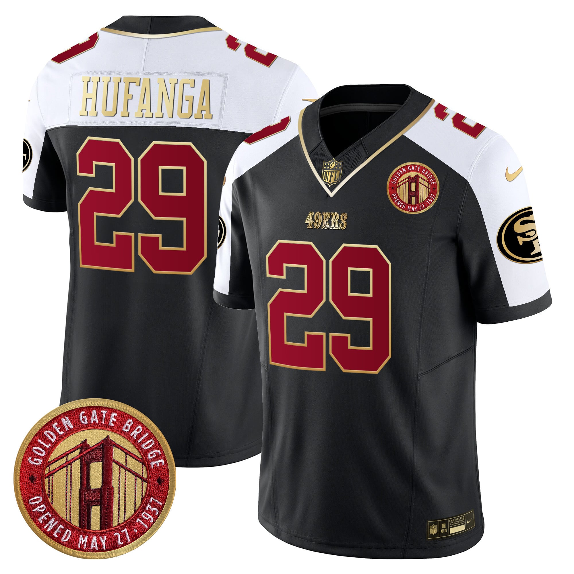 Men’s 49ers Golden Gate Bridge Patch Vapor Limited Jersey – All Stitched