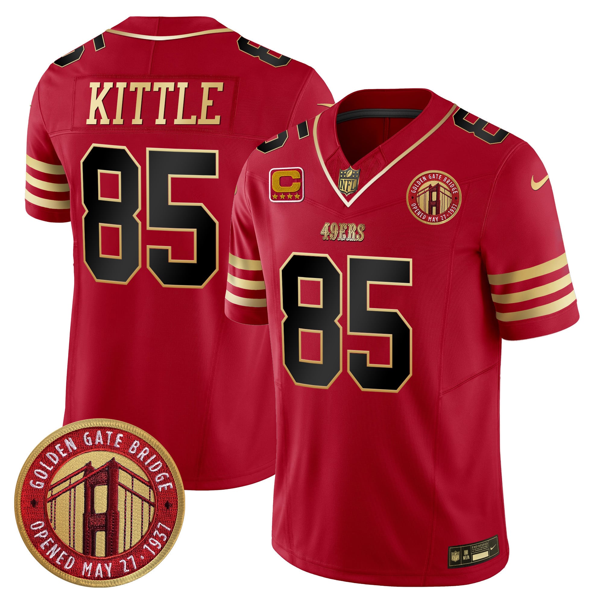Men’s 49ers Golden Gate Bridge Patch Vapor Limited Jersey – All Stitched