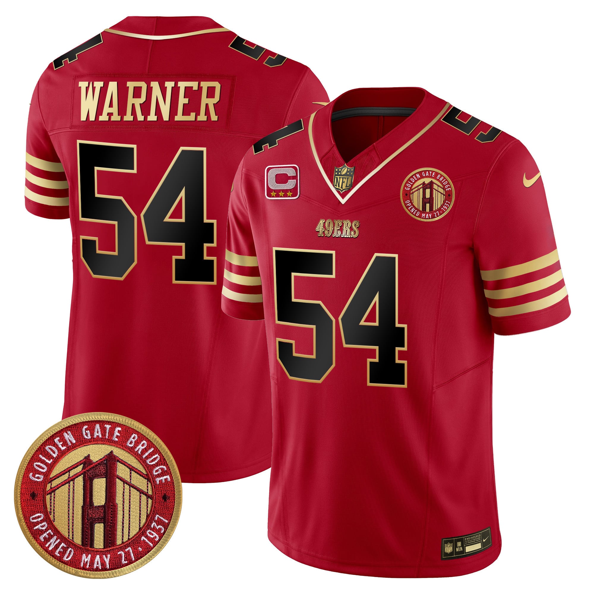 Men’s 49ers Golden Gate Bridge Patch Vapor Limited Jersey – All Stitched