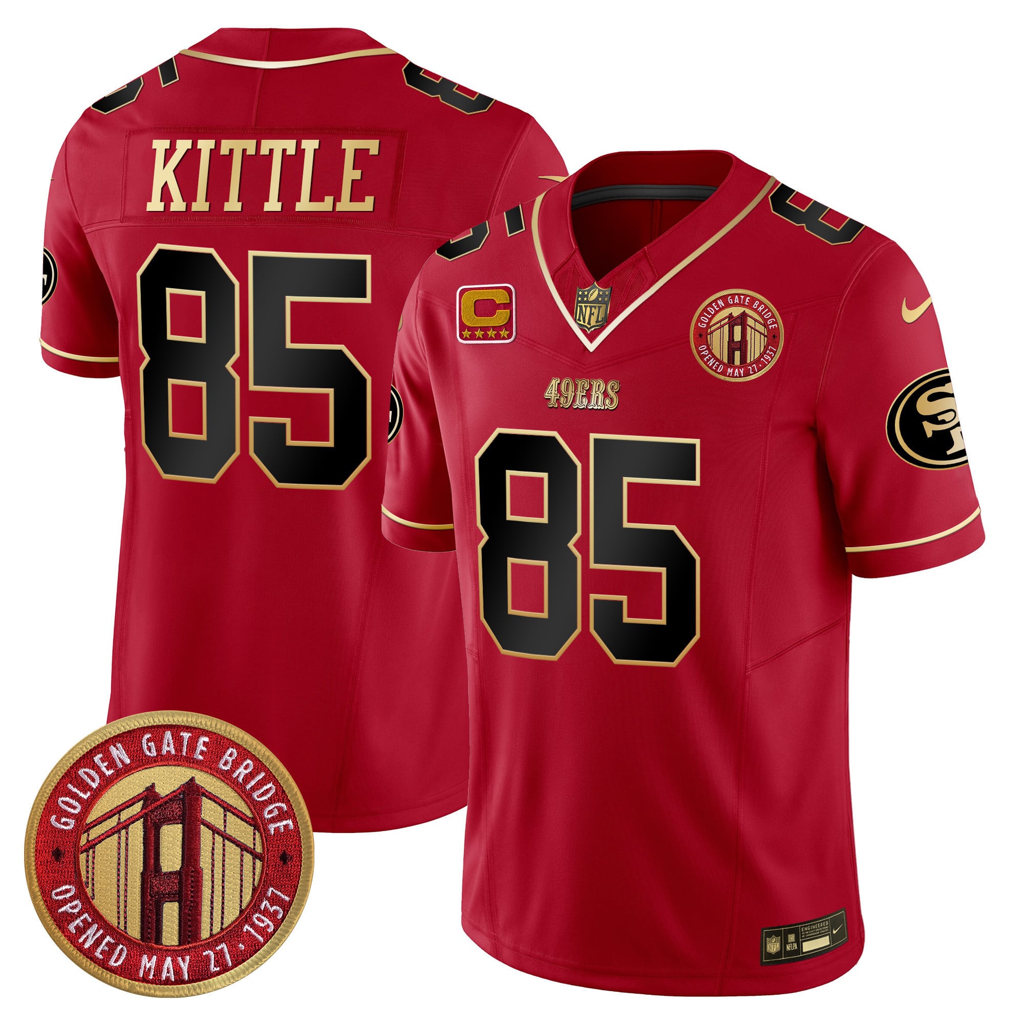 Men’s 49ers Golden Gate Bridge Patch Vapor Limited Jersey – All Stitched