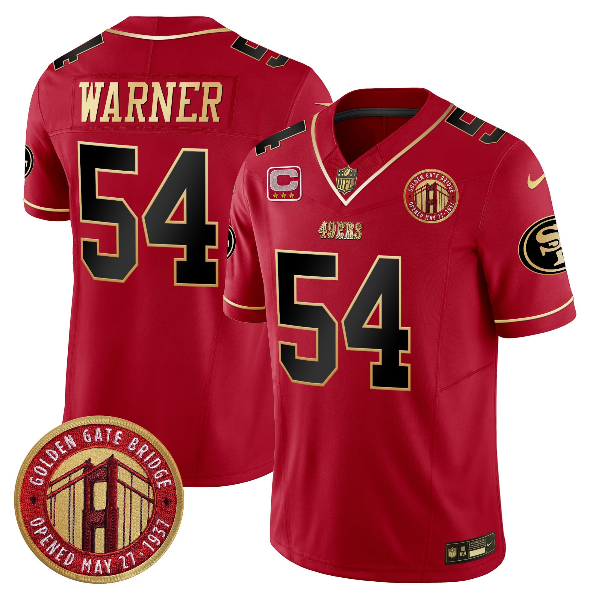 Men’s 49ers Golden Gate Bridge Patch Vapor Limited Jersey – All Stitched