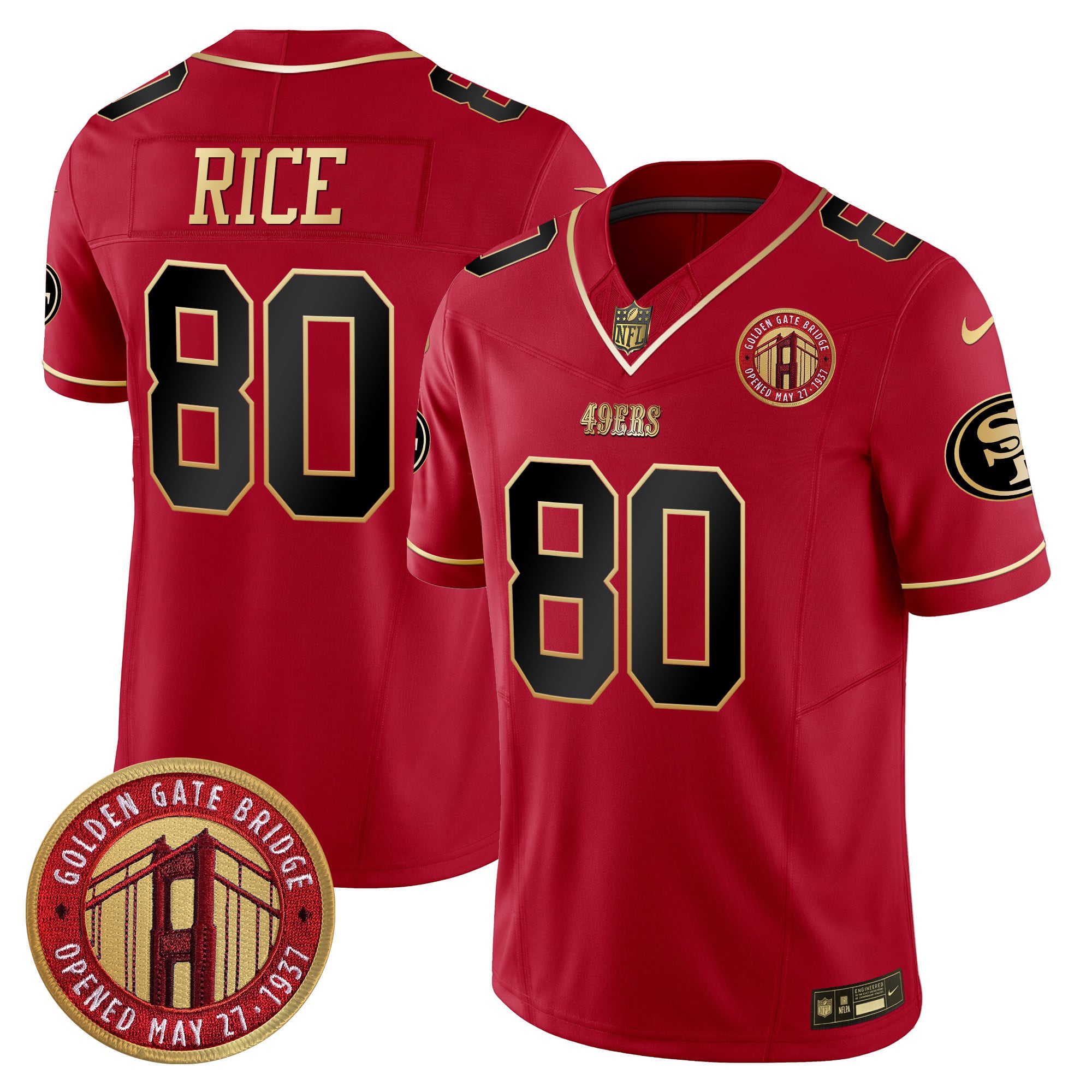 Men’s 49ers Golden Gate Bridge Patch Vapor Limited Jersey – All Stitched