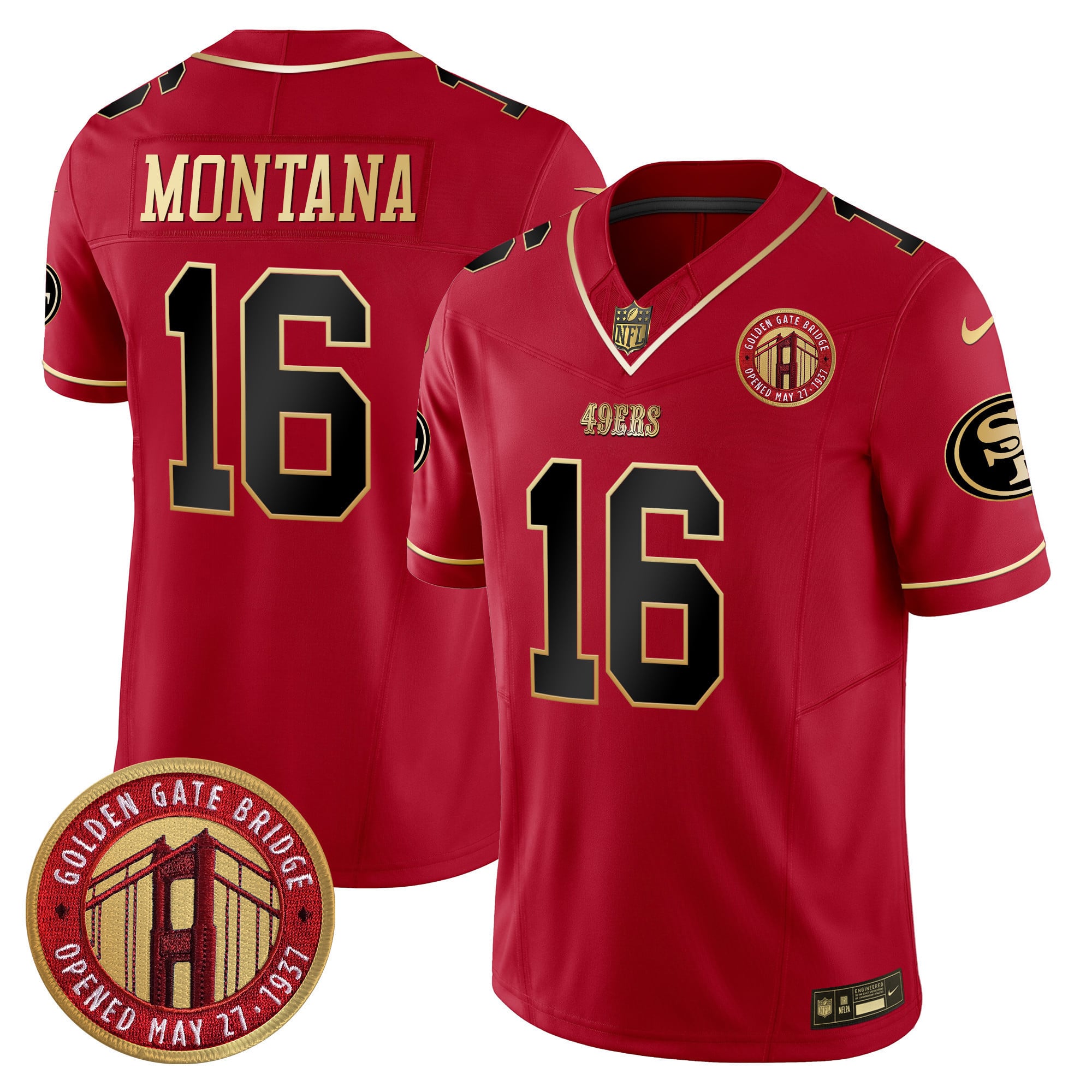 Men’s 49ers Golden Gate Bridge Patch Vapor Limited Jersey – All Stitched