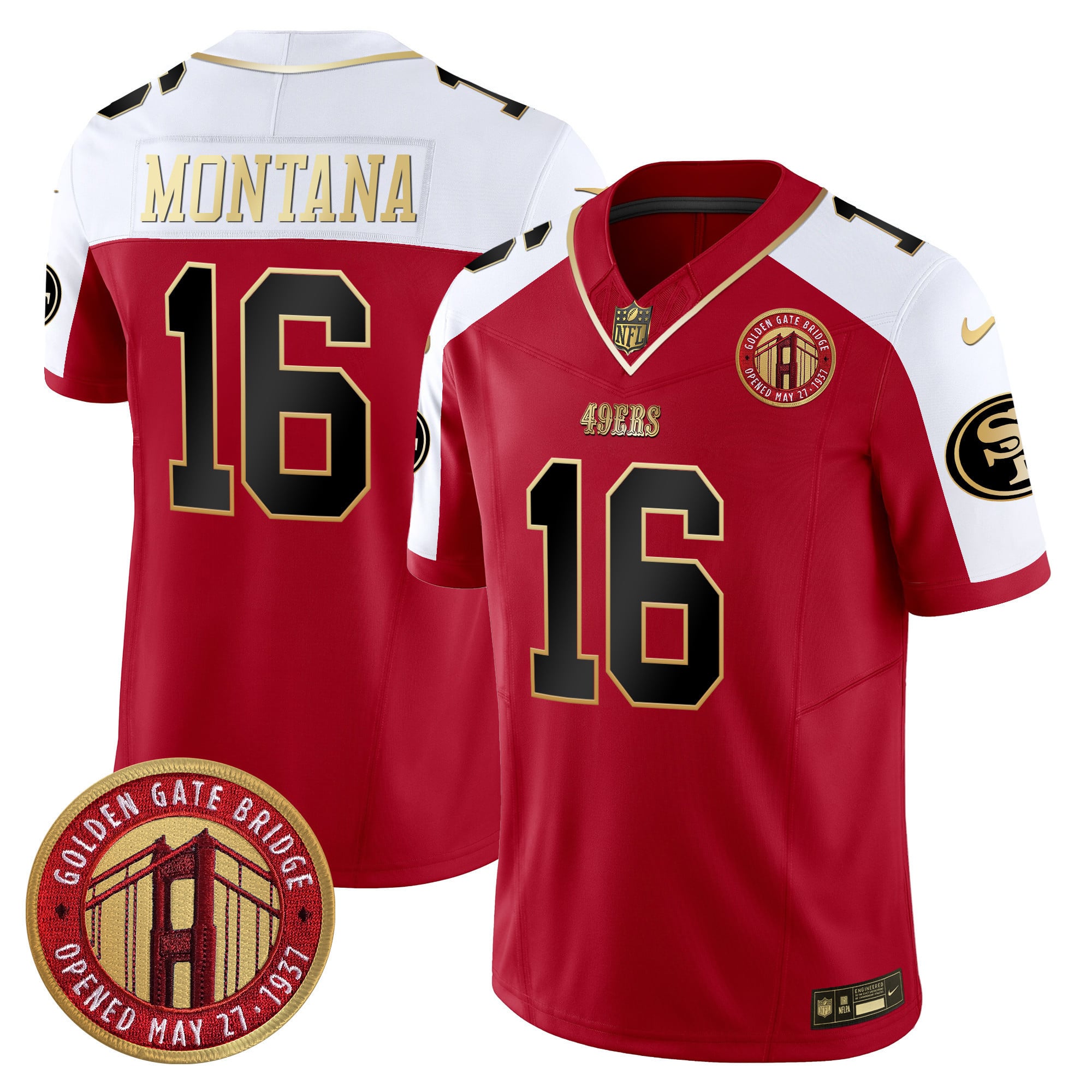 Men’s 49ers Golden Gate Bridge Patch Vapor Limited Jersey – All Stitched