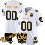 Custom Name/Gender Raiders 2024 Vapor Limited Gold Jersey – 65th Anniversary – All Stitched