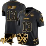 Men’s Raiders 2024 Vapor Limited Gold Jersey – 65th Anniversary – All Stitched
