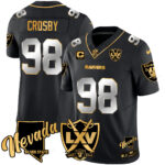 Men’s Raiders 2024 Vapor Limited Gold Jersey – 65th Anniversary – All Stitched