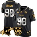 Men’s Raiders 2024 Vapor Limited Gold Jersey – 65th Anniversary – All Stitched