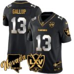 Men’s Raiders 2024 Vapor Limited Gold Jersey – 65th Anniversary – All Stitched