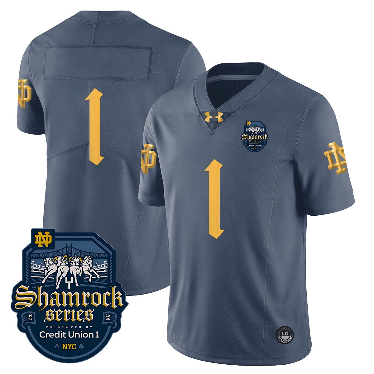 Men’s Notre Dame Fighting Irish 2024 Shamrock Series Uniform – All Stitched