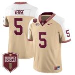 Men’s Florida State Seminoles Football Vapor Gold Jersey – Seminole Scholar – All Stitched