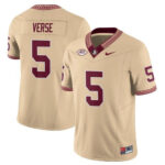 Men’s Florida State Seminoles Football Vapor Gold Jersey – All Stitched