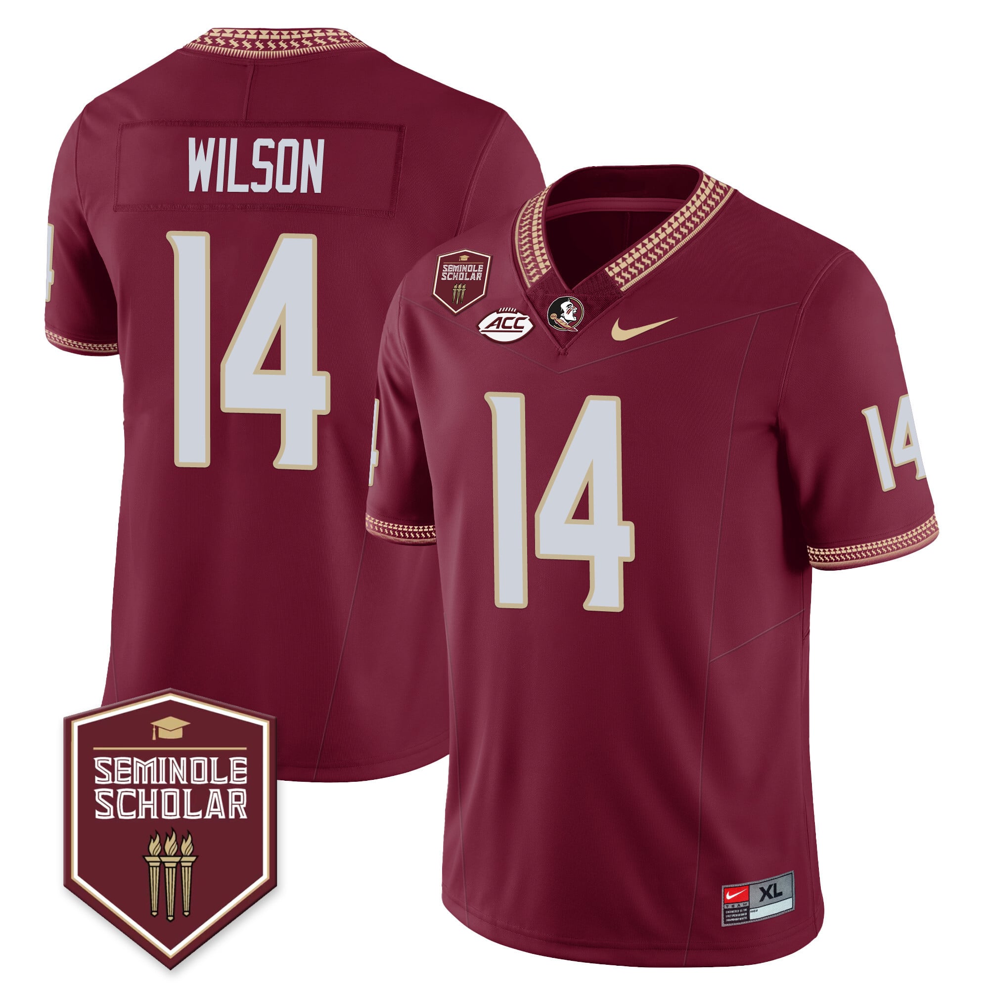 Youth’s Florida State Seminoles Football Vapor Jersey – All Stitched