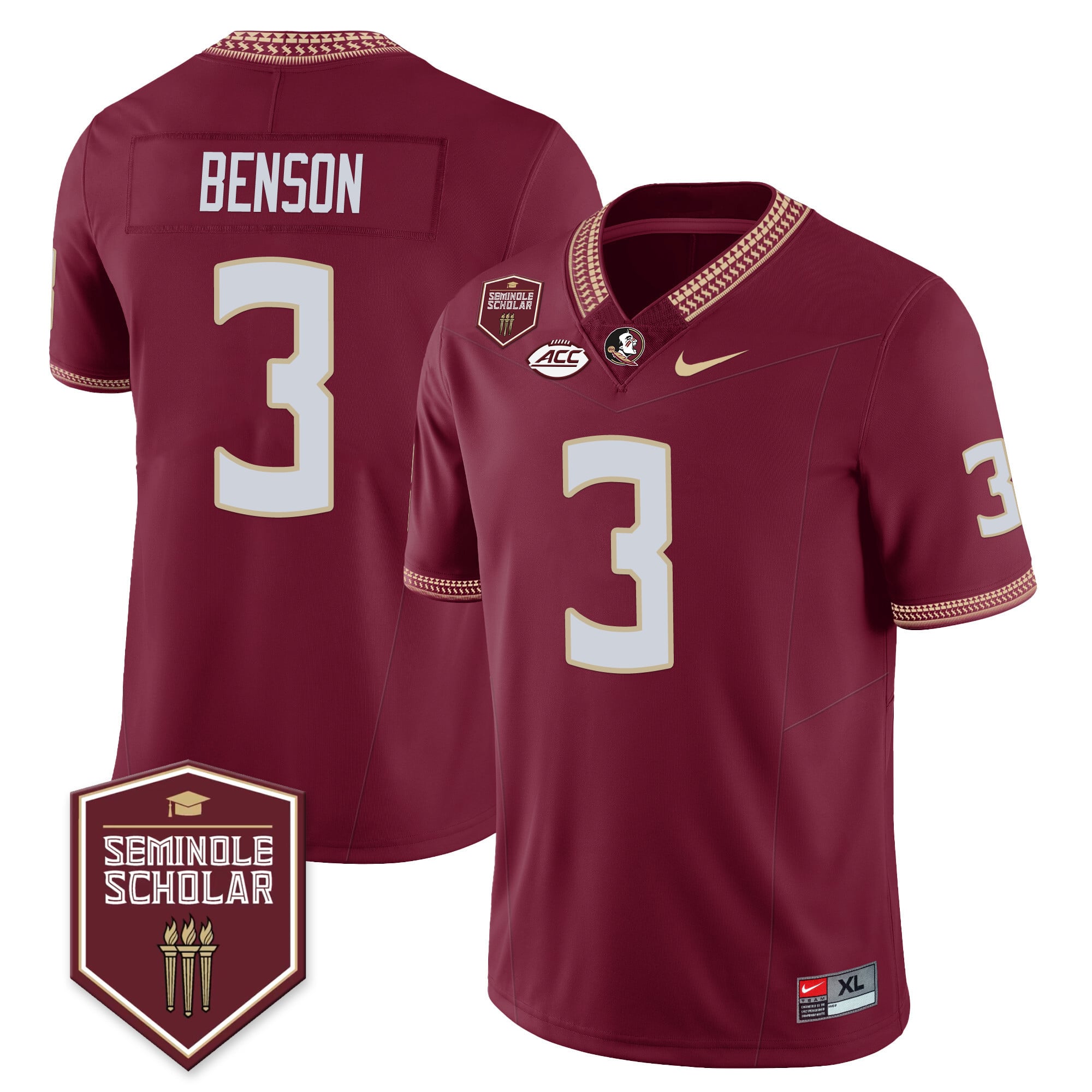 Youth’s Florida State Seminoles Football Vapor Jersey – All Stitched
