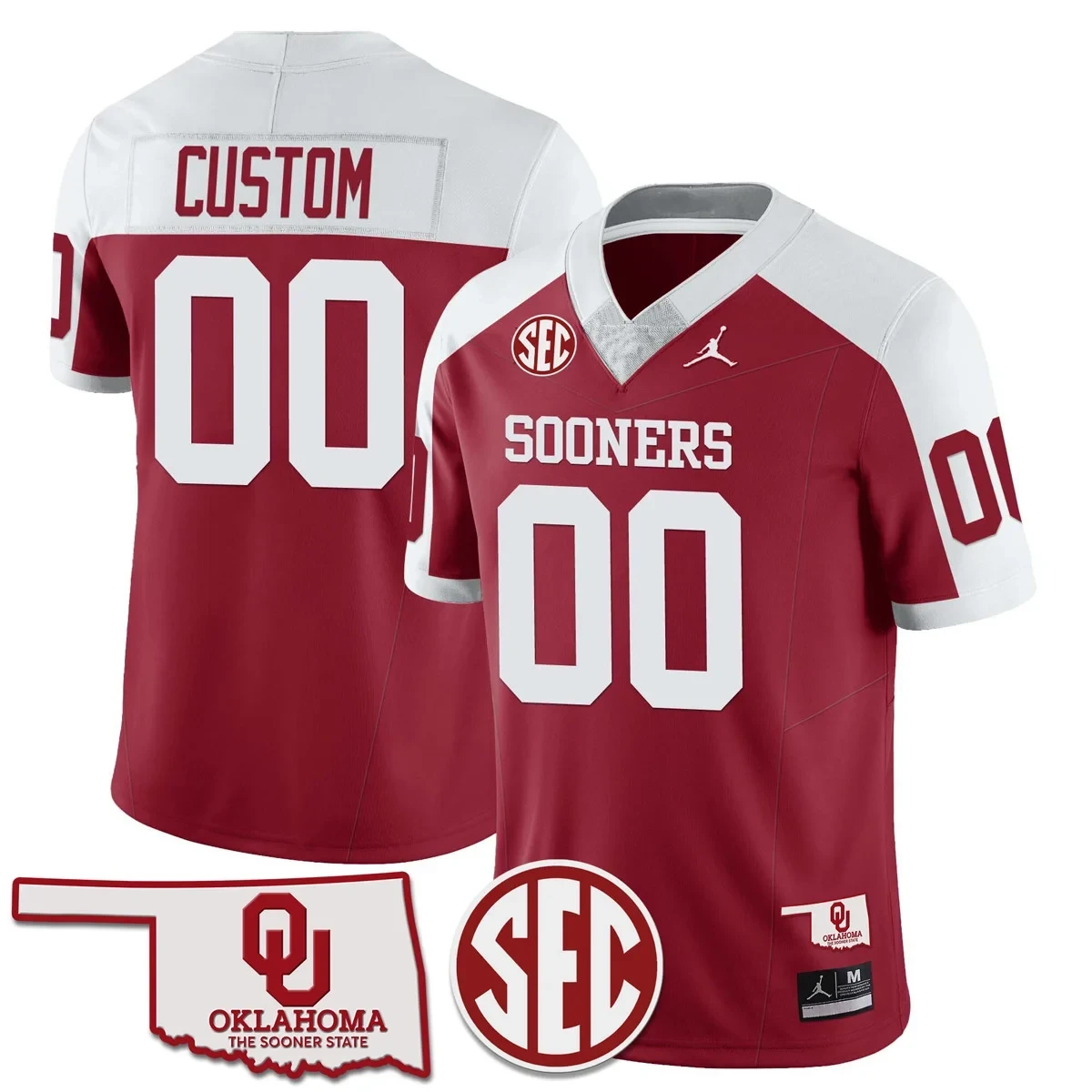 Custom Oklahoma Sooners 2024 Limited Jersey – SEC Patch – All Stitched