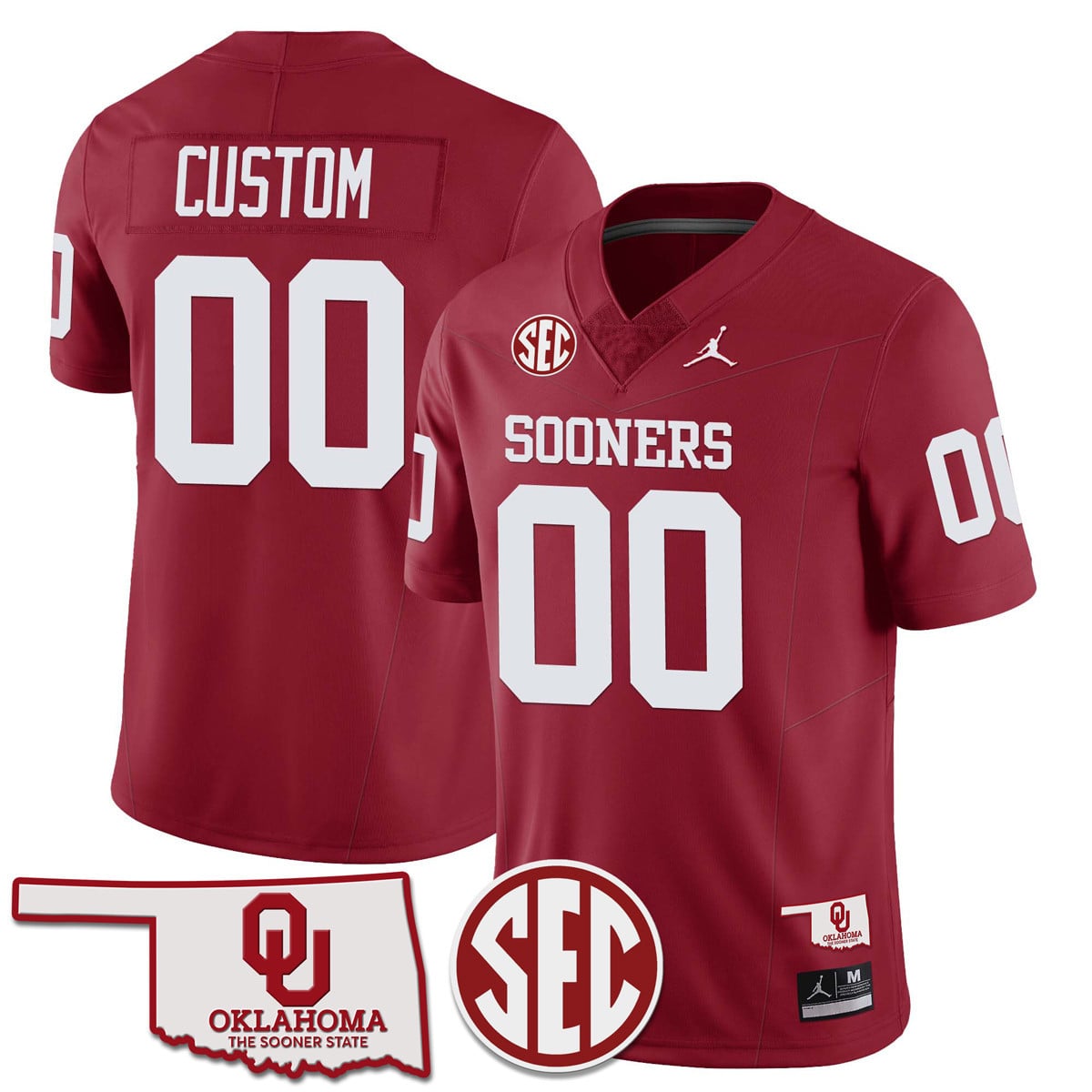 Custom Oklahoma Sooners 2024 Limited Jersey – SEC Patch – All Stitched