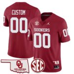 Custom Oklahoma Sooners 2024 Limited Jersey – SEC Patch – All Stitched