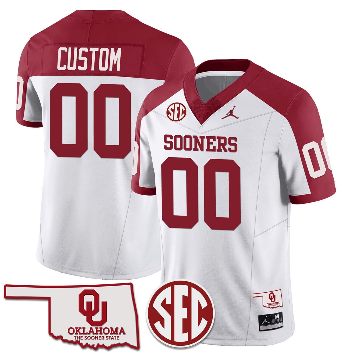 Custom Oklahoma Sooners 2024 Limited Jersey – SEC Patch – All Stitched